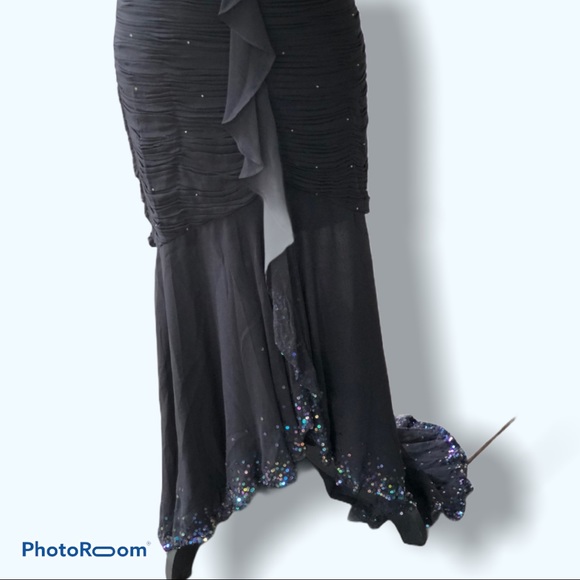 Cache | Sequined Cocktail Floor Length Dress - Picture 4 of 14